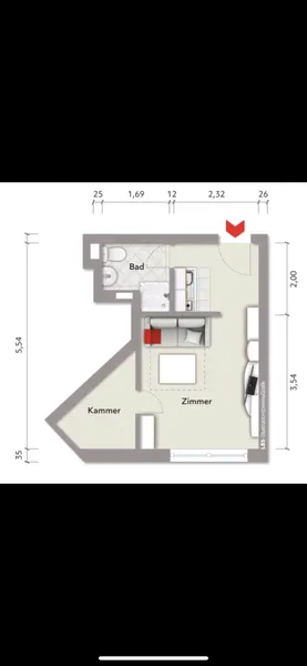 Schöne 1-Zimmer-Wohnung mit Einbauküche in Berlin — photo 1